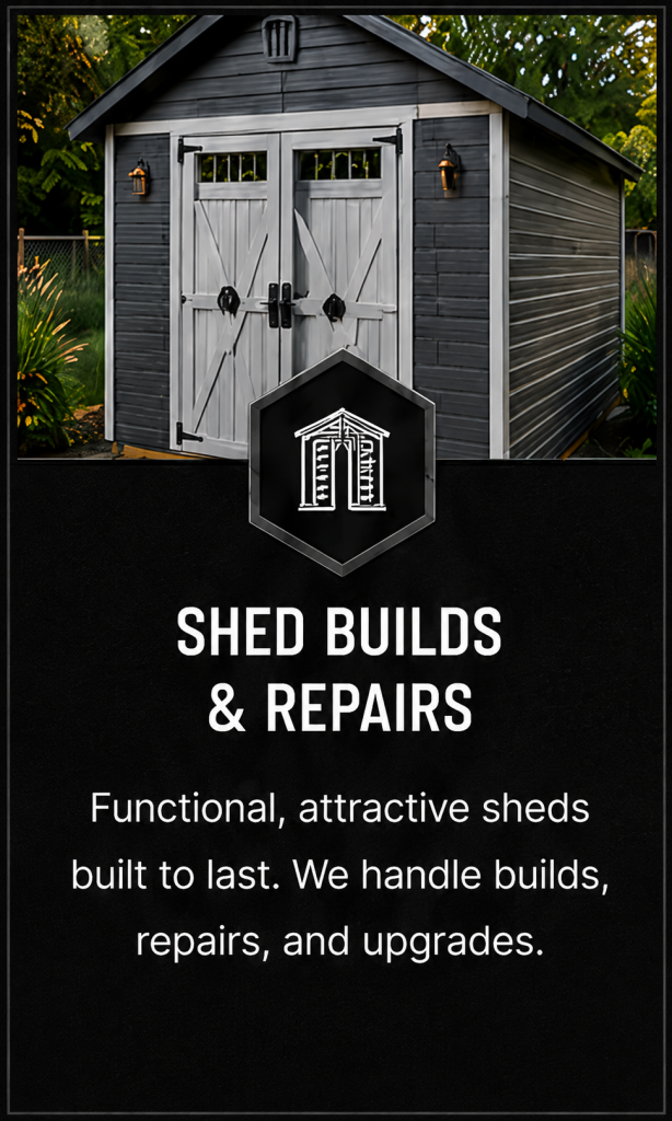 Shed builds and repairs by Built Right Exteriors in North Bay Ontario